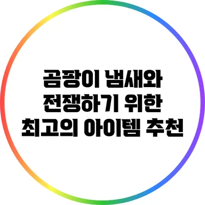 곰팡이 냄새와 전쟁하기 위한 최고의 아이템 추천