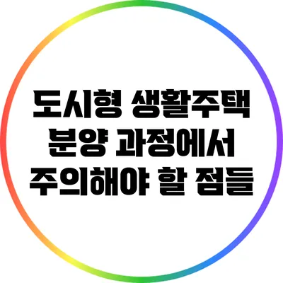 도시형 생활주택 분양 과정에서 주의해야 할 점들