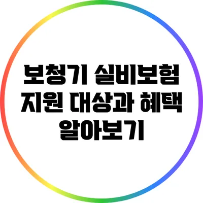 보청기 실비보험: 지원 대상과 혜택 알아보기