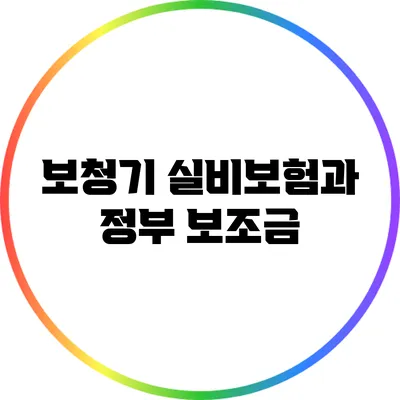 보청기 실비보험과 정부 보조금