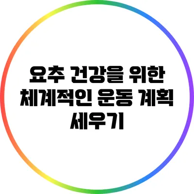 요추 건강을 위한 체계적인 운동 계획 세우기