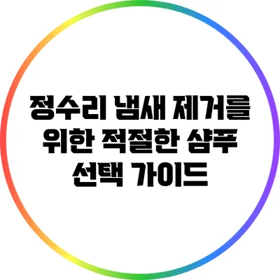 정수리 냄새 제거를 위한 적절한 샴푸 선택 가이드