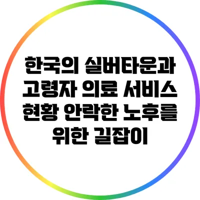 한국의 실버타운과 고령자 의료 서비스 현황: 안락한 노후를 위한 길잡이