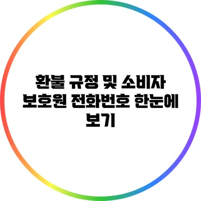 환불 규정 및 소비자 보호원 전화번호 한눈에 보기