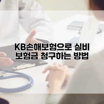 KB손해보험으로 실비 보험금 청구하는 방법