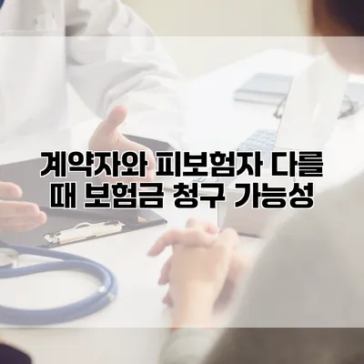 계약자와 피보험자 다를 때 보험금 청구 가능성