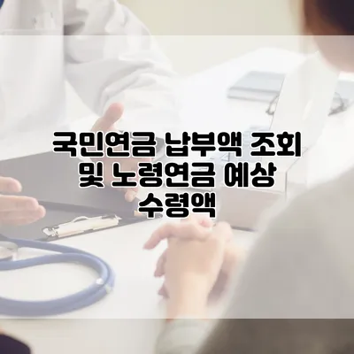 국민연금 납부액 조회 및 노령연금 예상 수령액