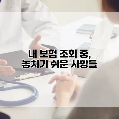 내 보험 조회 중, 놓치기 쉬운 사항들