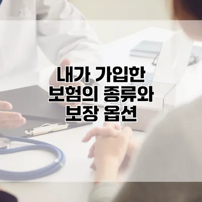 내가 가입한 보험의 종류와 보장 옵션