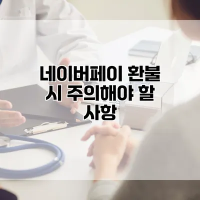 네이버페이 환불 시 주의해야 할 사항