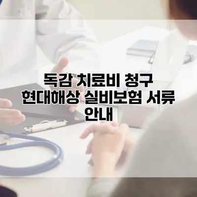 독감 치료비 청구 현대해상 실비보험 서류 안내