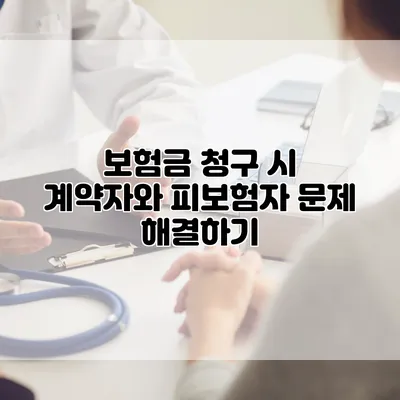 보험금 청구 시 계약자와 피보험자 문제 해결하기