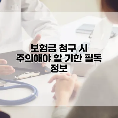 보험금 청구 시 주의해야 할 기한 필독 정보