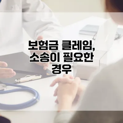 보험금 클레임, 소송이 필요한 경우