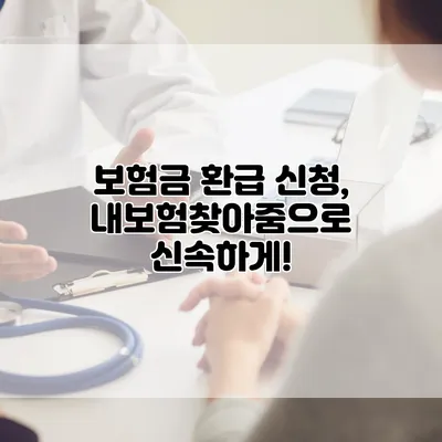 보험금 환급 신청, 내보험찾아줌으로 신속하게!