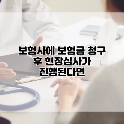보험사에 보험금 청구 후 현장심사가 진행된다면?