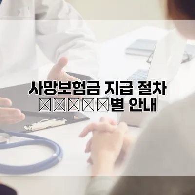 사망보험금 지급 절차 مرحله별 안내