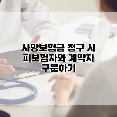 사망보험금 청구 시 피보험자와 계약자 구분하기