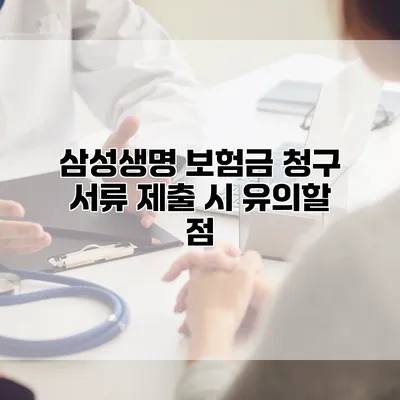 삼성생명 보험금 청구 서류 제출 시 유의할 점