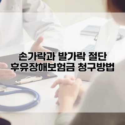 손가락과 발가락 절단 후유장해보험금 청구방법