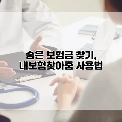 숨은 보험금 찾기, 내보험찾아줌 사용법