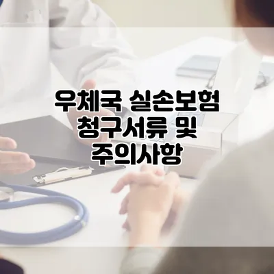 우체국 실손보험 청구서류 및 주의사항