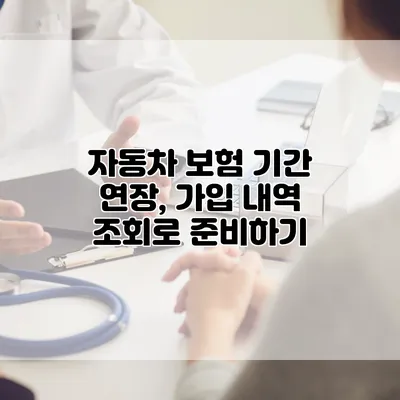 자동차 보험 기간 연장, 가입 내역 조회로 준비하기