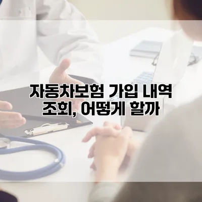 자동차보험 가입 내역 조회, 어떻게 할까?