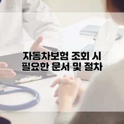 자동차보험 조회 시 필요한 문서 및 절차