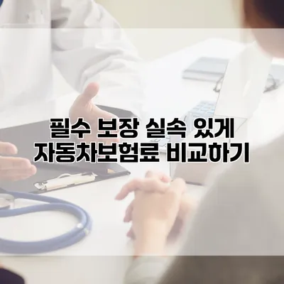 필수 보장 실속 있게 자동차보험료 비교하기