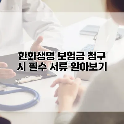 한화생명 보험금 청구 시 필수 서류 알아보기