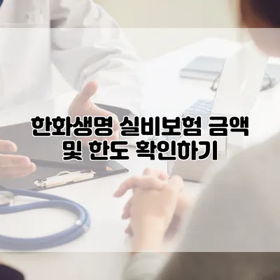 한화생명 실비보험 금액 및 한도 확인하기