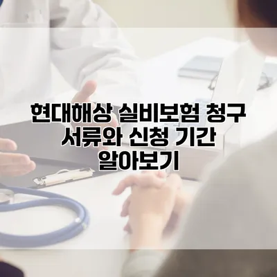 현대해상 실비보험 청구 서류와 신청 기간 알아보기